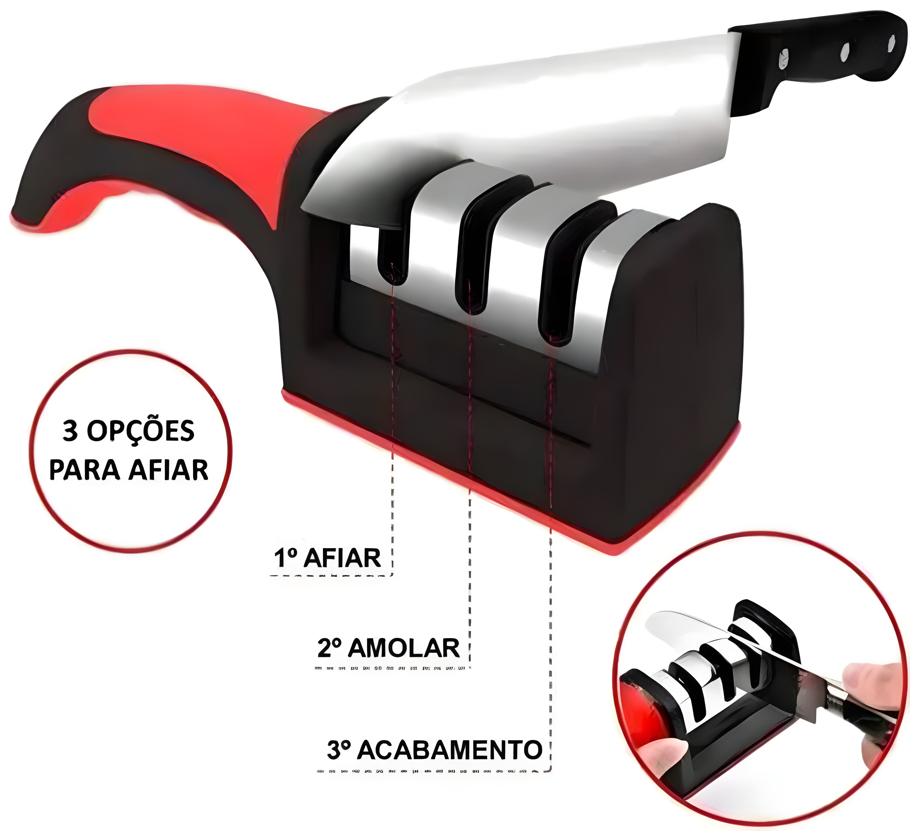 Afiador e amolar de facas profissional 
